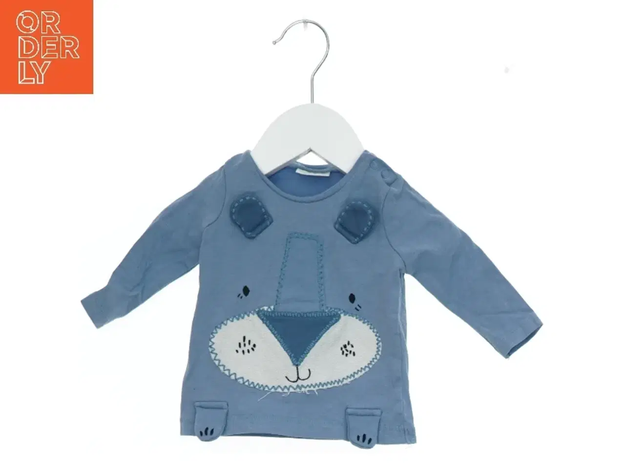 Billede 1 - Blå børnetrøje med bjørneansigt fra Next Baby (str. 56)