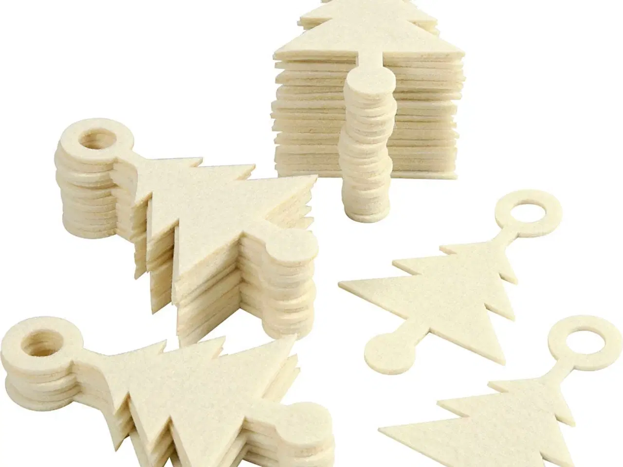 Billede 1 - Filtfigurer 8x13 cm - 40 stk. til kreative projekter