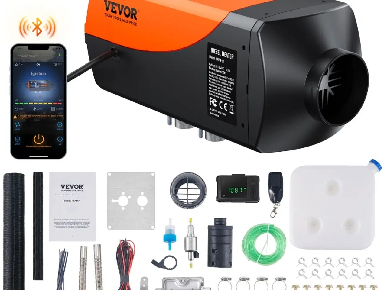 Billede 1 - 2kW Dieselfyr med App-Styring via Bluetooth 