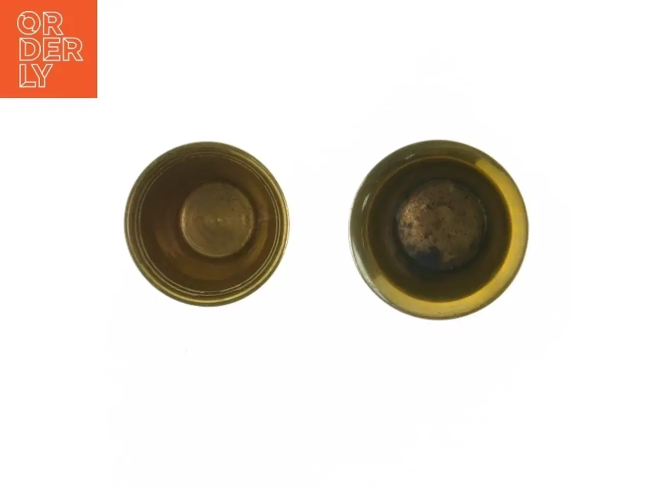 Billede 2 - To messingbægre (str. Ø. 6,5 cm. længde. 6 cm)
