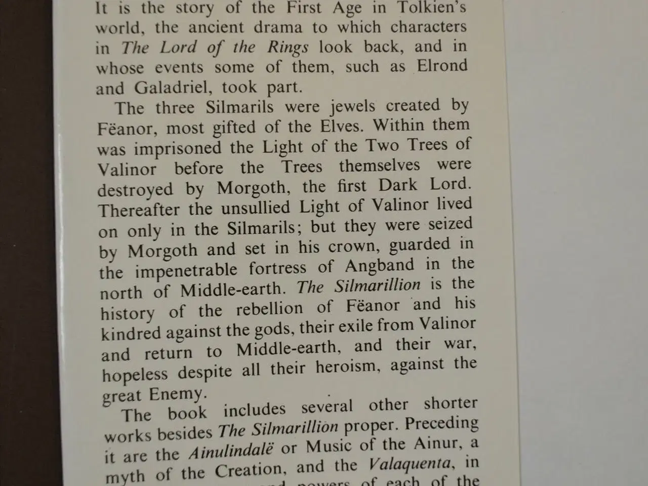 Billede 2 - the silmarillion, by j. r. r. tolkien