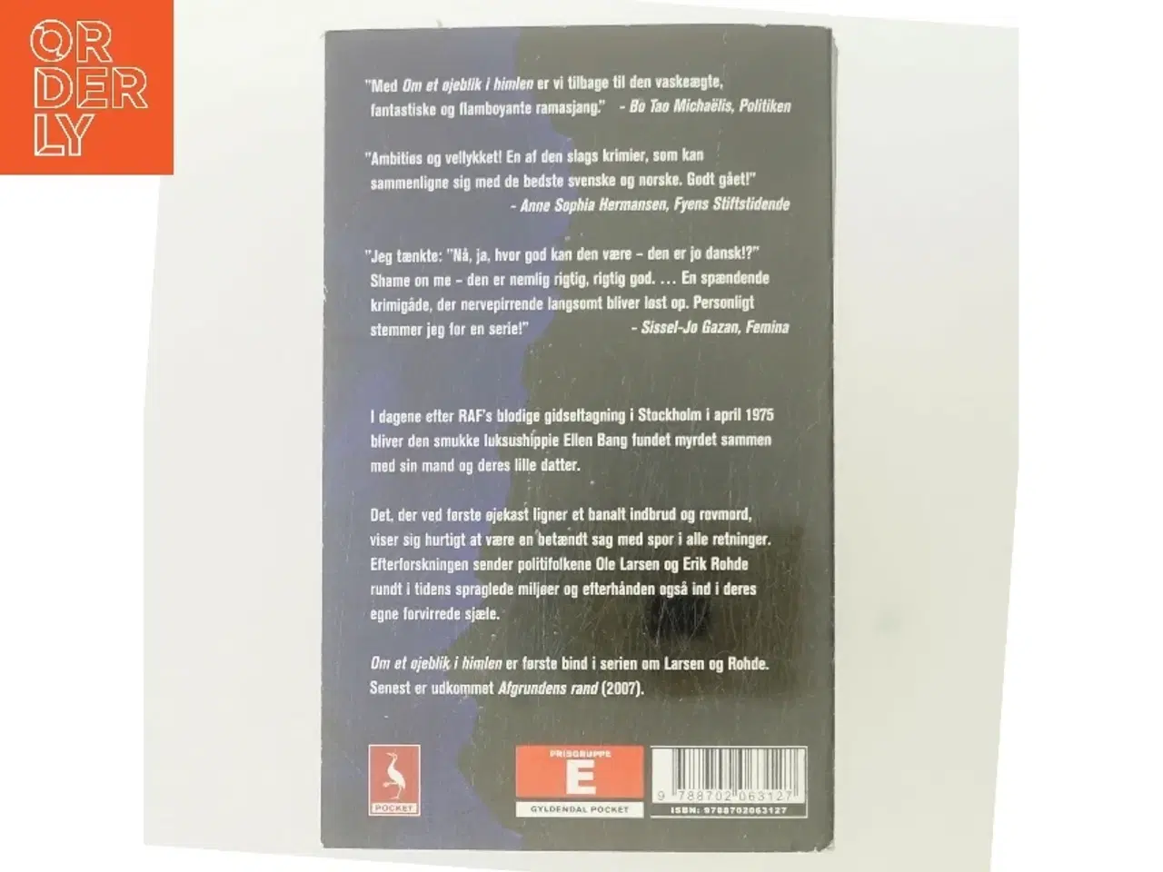 Billede 3 - Om et øjeblik i himlen : kriminalroman af Christian Dorph (Bog)