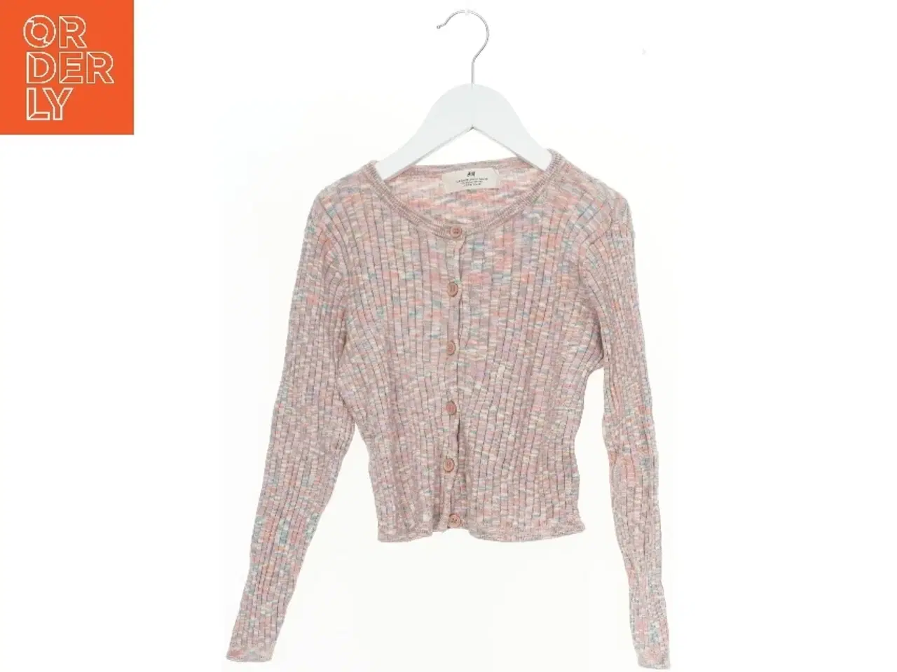 Billede 1 - Farverig ribstrikket cardigan fra H&M (str. 122)