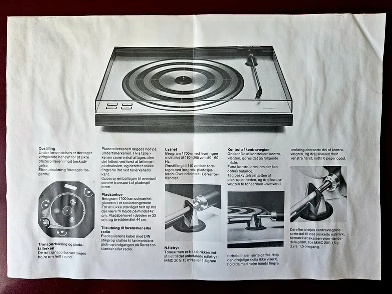 Billede 3 - brugsanvisning beogram 1700