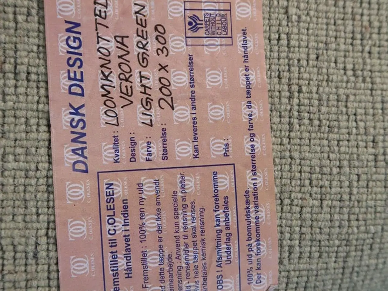 Billede 4 - Gulvtæppe VERONA Uld