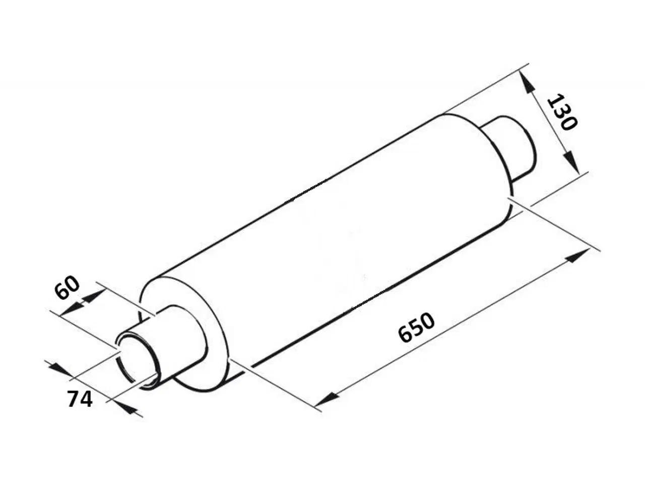 Billede 2 - Luftlyddæmper ø75mm til oliefyr
