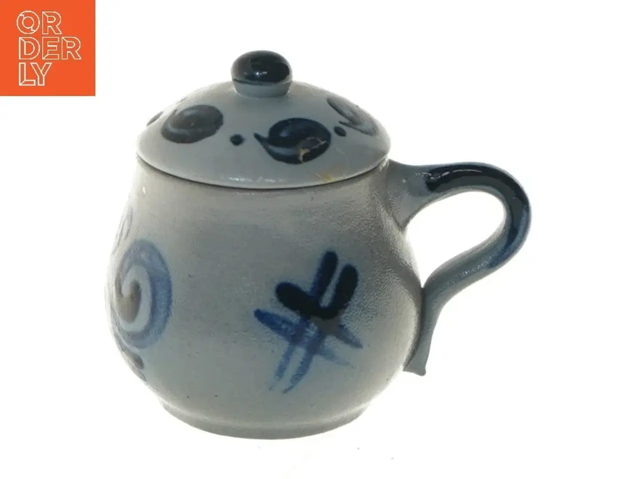 Billede 1 - Dekorativ krukke med låg (str. Ø 6 cm længde 7 cm)