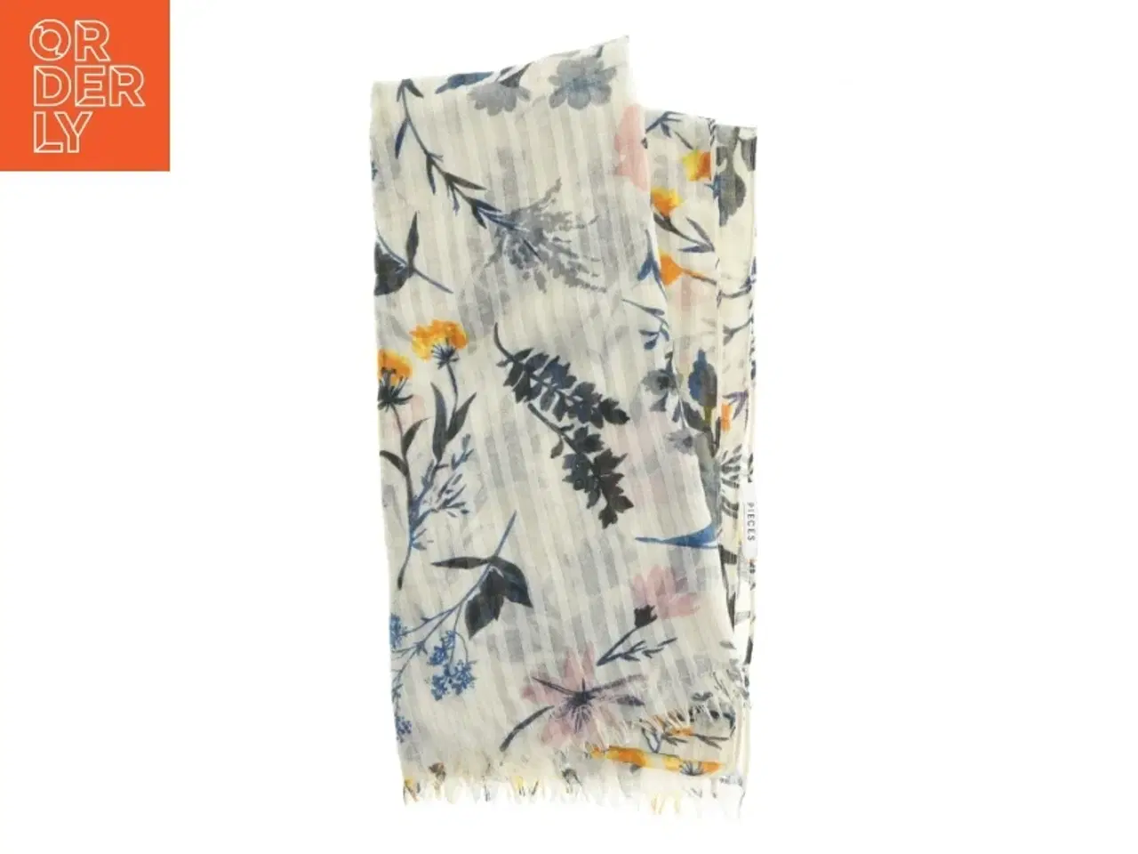 Billede 2 - Blomstret tørklæde fra Pieces (str. 191 x 92 cm)