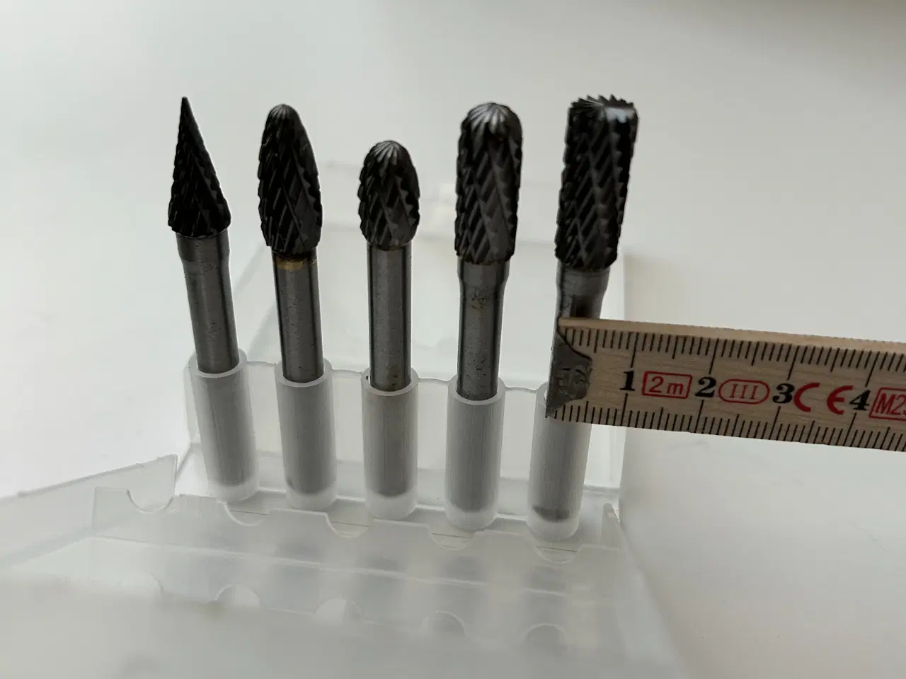 Billede 4 - Sæt med 5 stk. hårdmetal fræse-/slibebits.