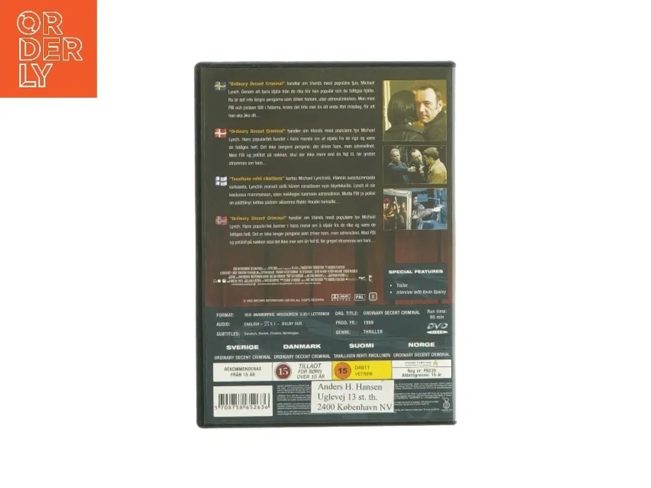 Billede 2 - Ordinary decent criminal (DVD)