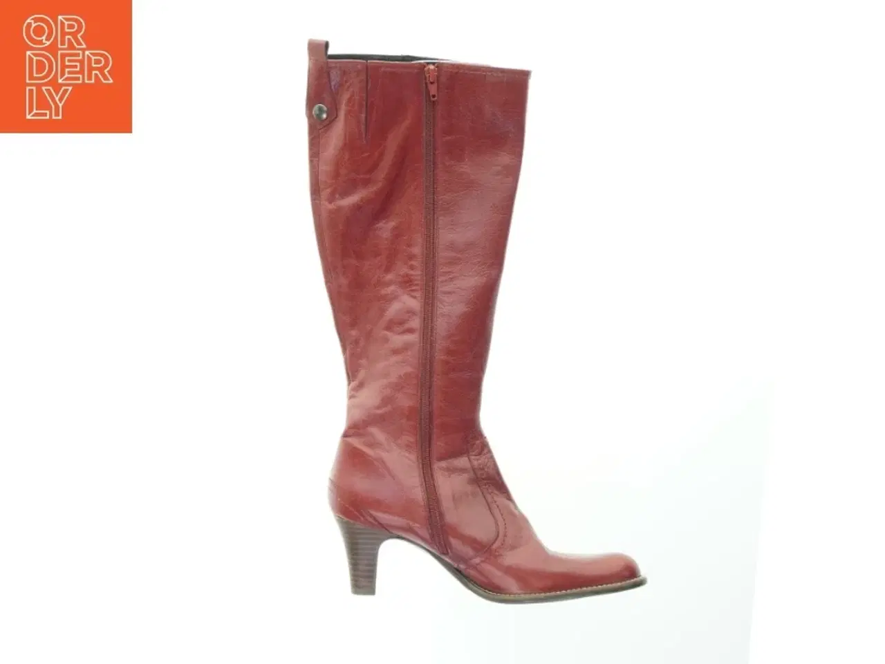 Billede 3 - Billi Bi-støvler i rød læder (str. 39 )