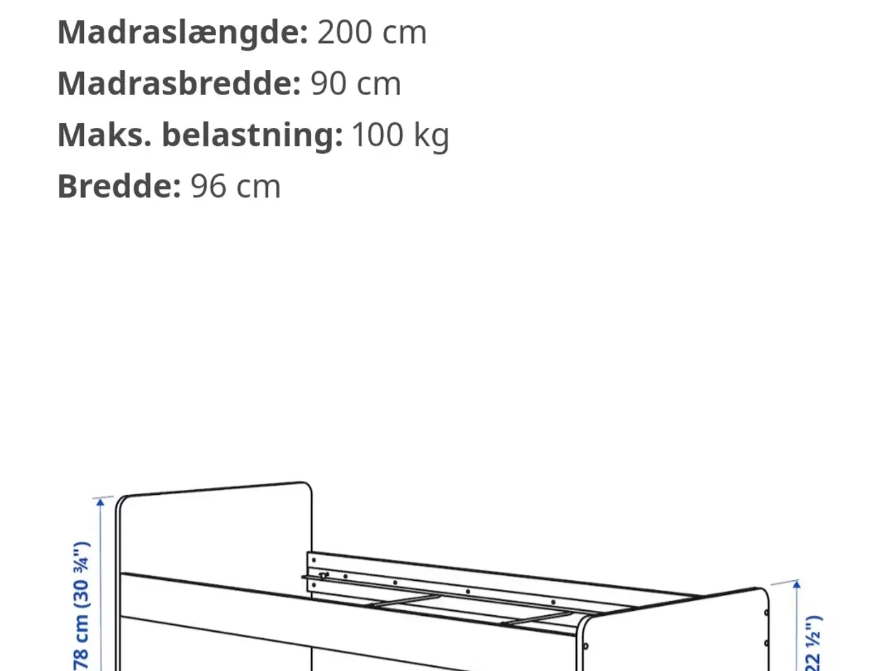 Billede 3 - Sengestel fra IKEA sælges. Mærket SLÄKT.