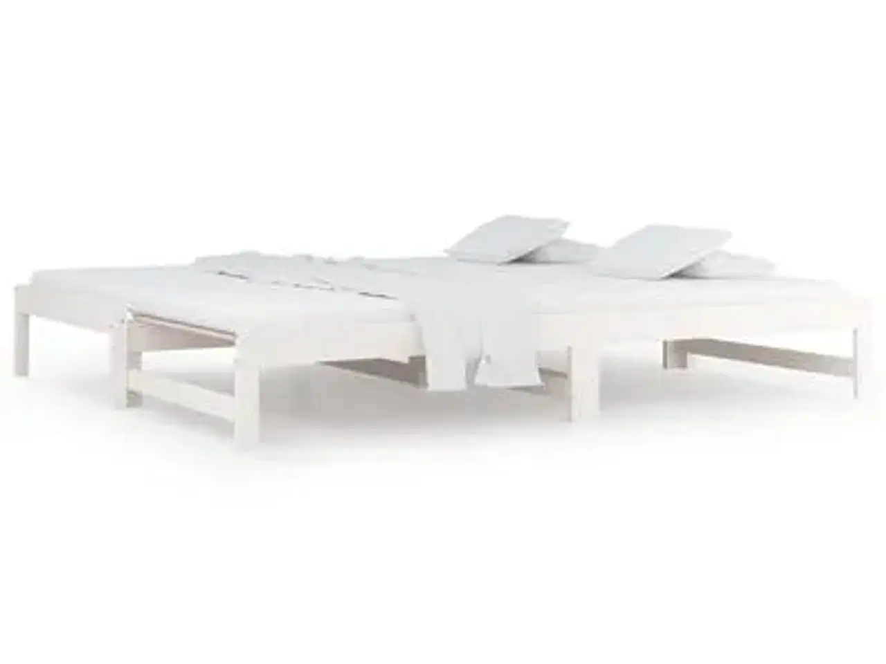 Billede 1 - vidaXL daybed med udtræk 2x(80x200) cm massivt fyr