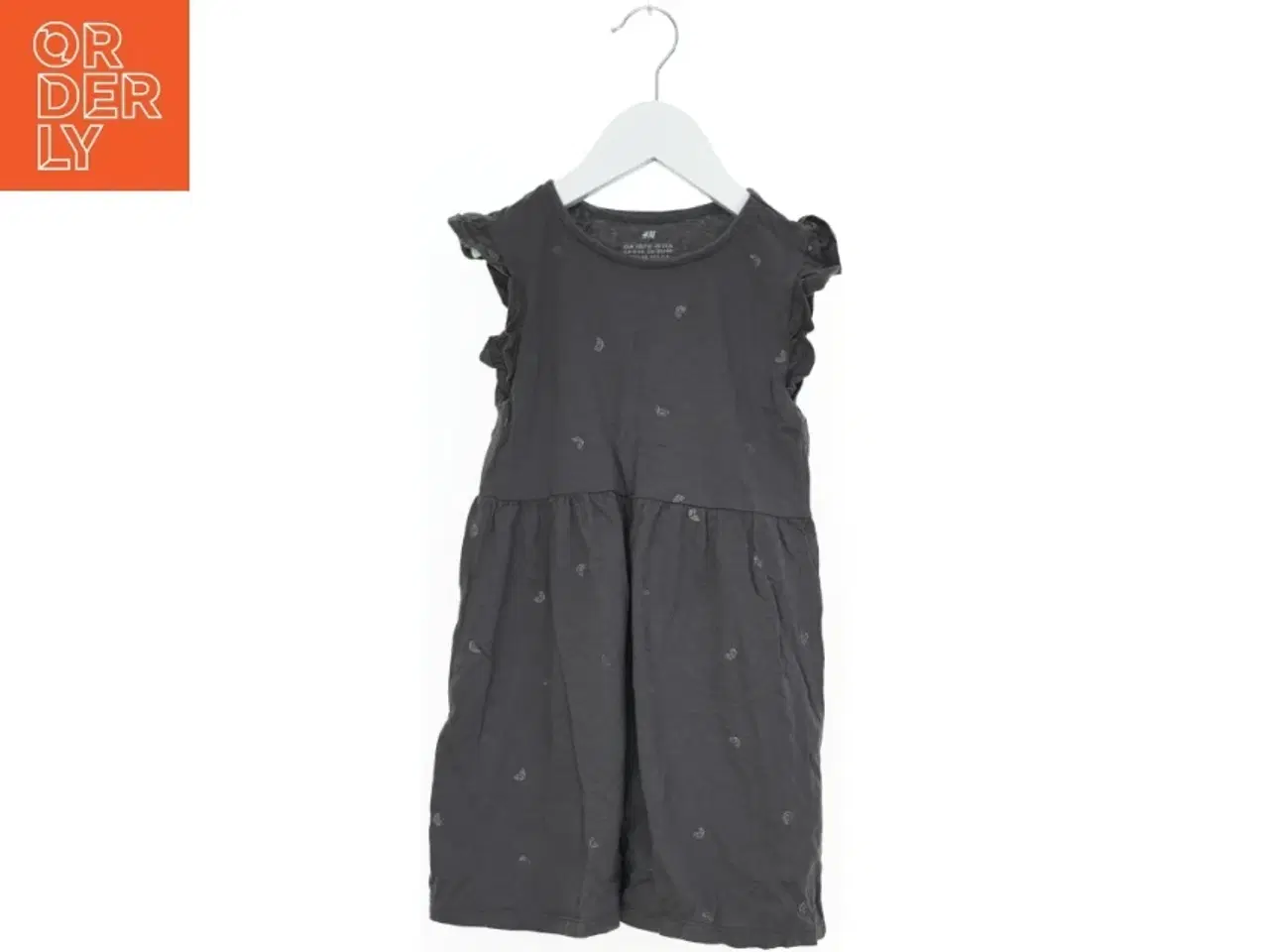 Billede 1 - Sort kjole med små mønstre fra H&M (str. 110)