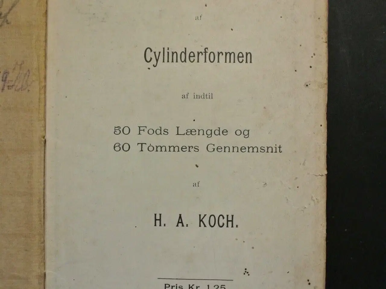 Billede 2 - kubiktabel for runde træstammer af cylinderformen 