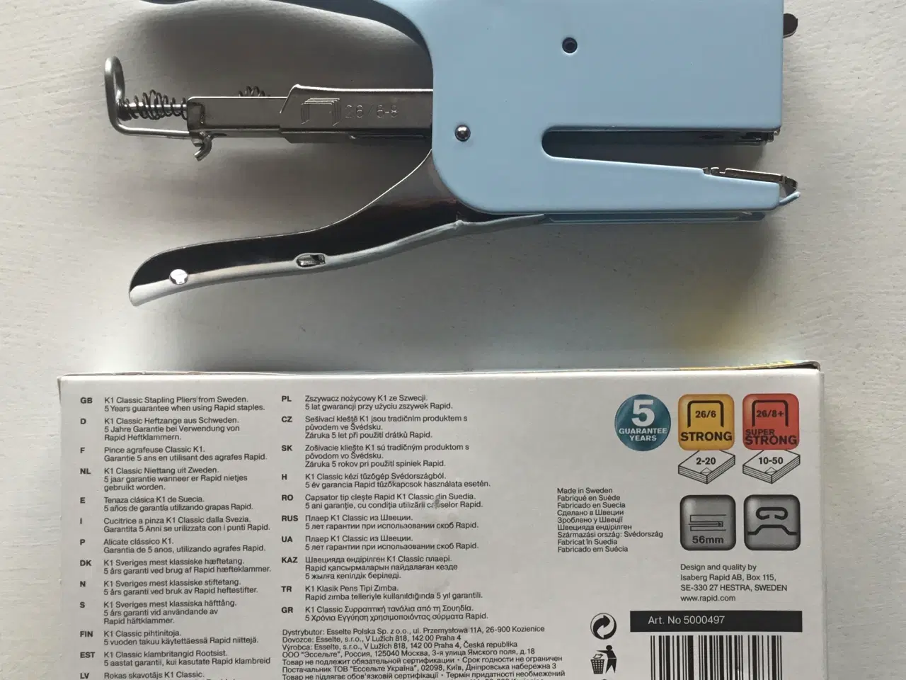 Billede 4 - Rapid hæftemaskine K1 Fondant blue