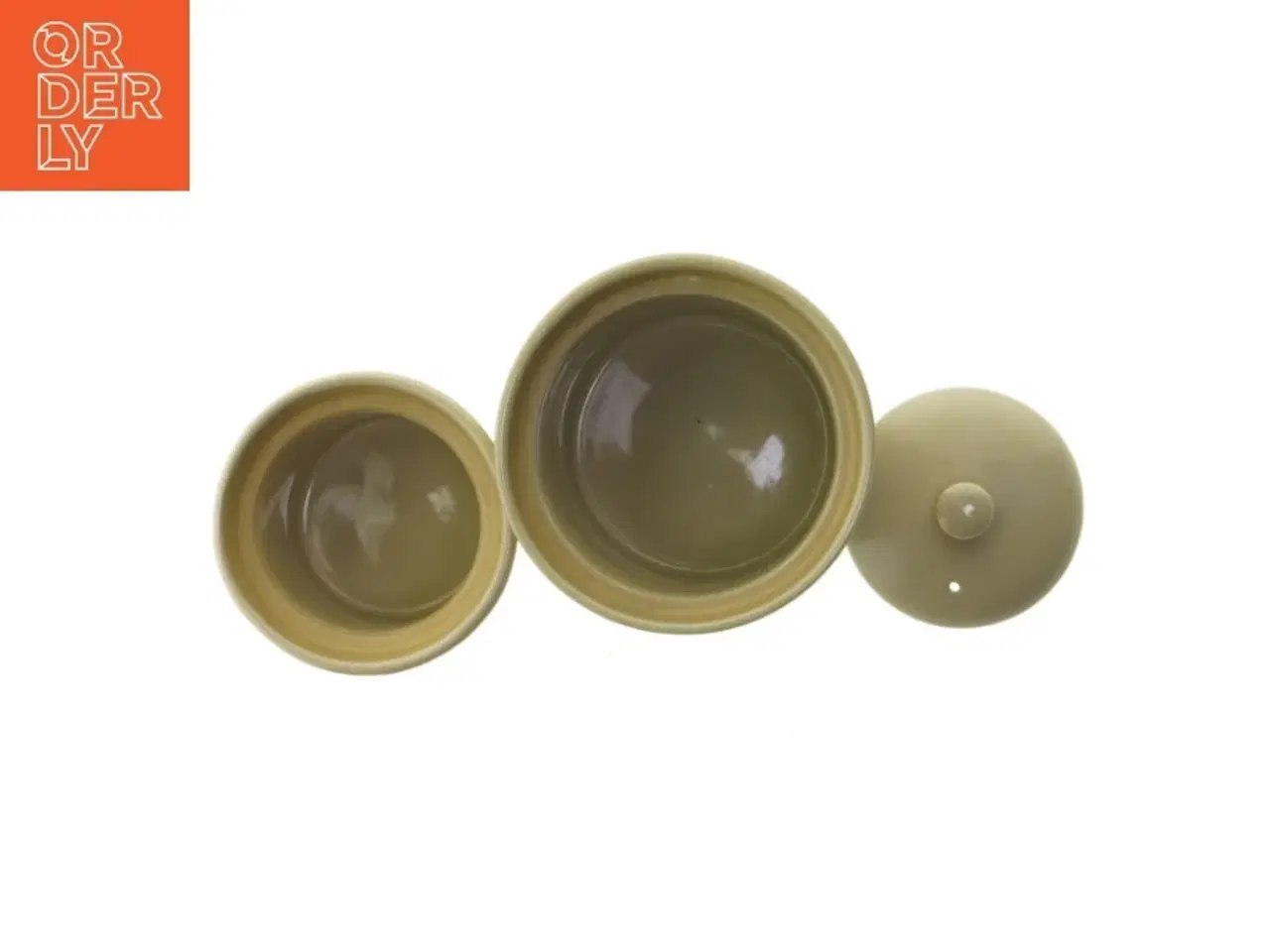 Billede 4 - Keramiske fedtkrukker fra Denby Stoneware (str. Ø. 14 cm. og ø. 12 cm)