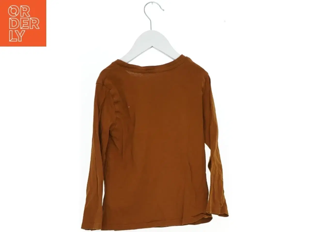 Billede 2 - Brun langærmet bluse med isbjørne print fra H&M (str. 110)