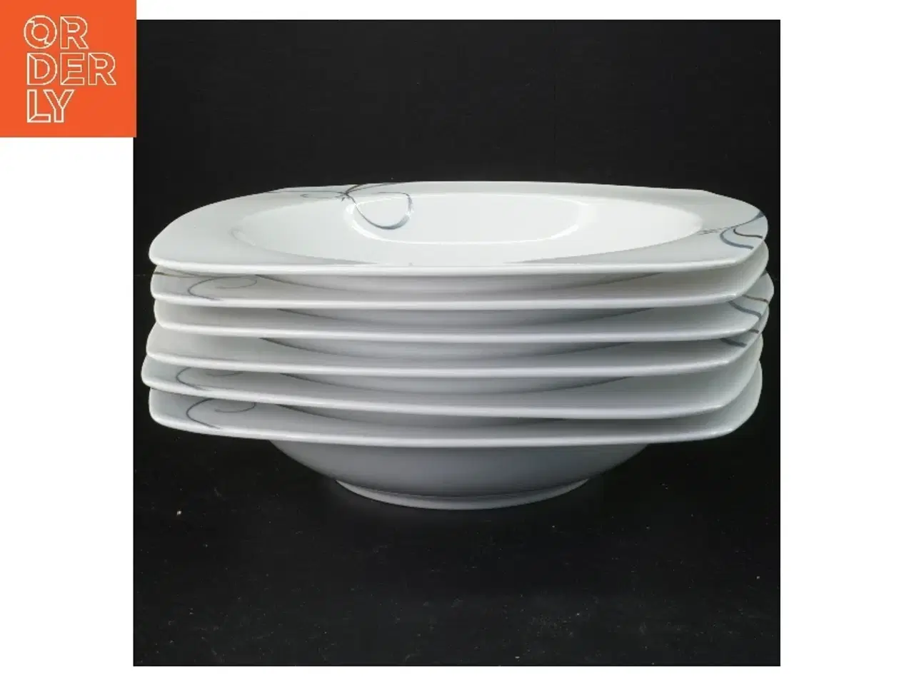 Billede 1 - 6 tallerkner fra Fyrklveren Victoria (str. 6 stk 24x24 cm)
