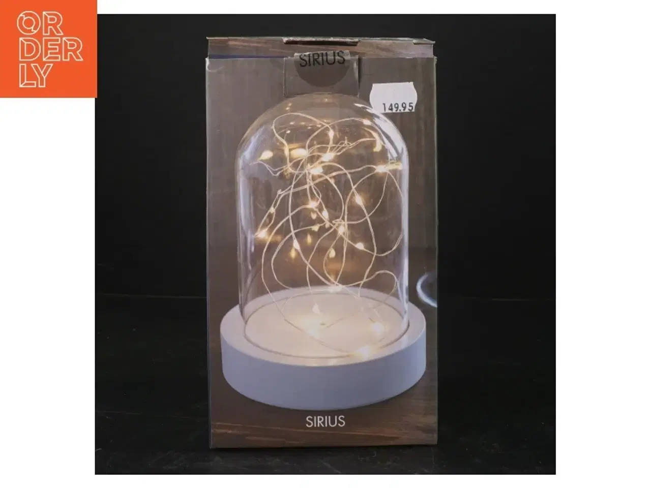 Billede 2 - Glaskuppellampe med LED-lys fra Sirius (str. 20 cm)