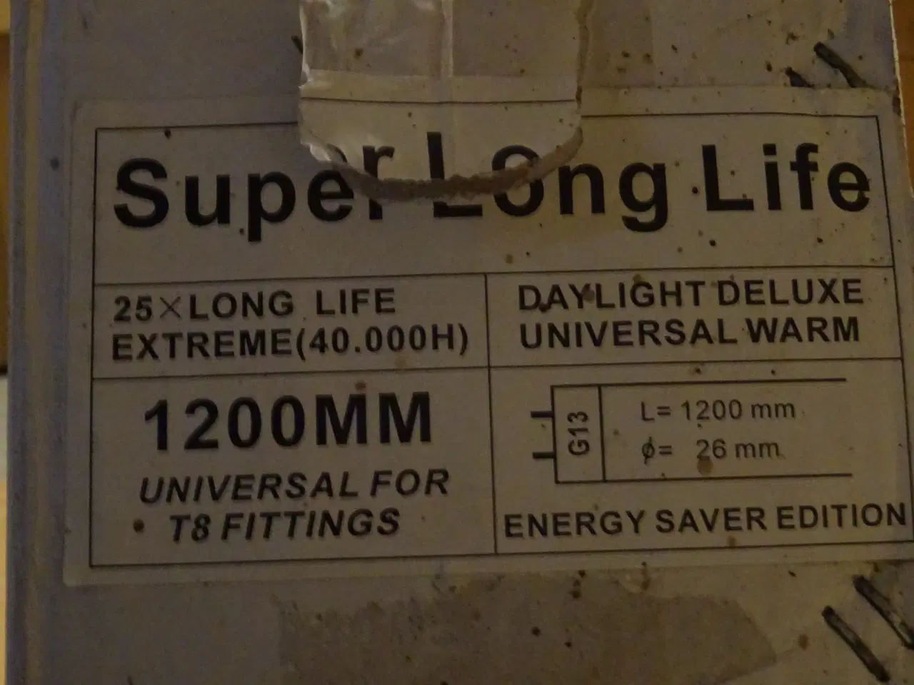 Billede 2 - Lysstofrør Super long life daylight deluxe 1200mm