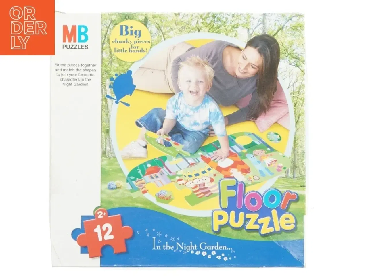 Billede 1 - Gulvpuslespil for børn fra MB Puzzles (str. 2 x 12 brikker)