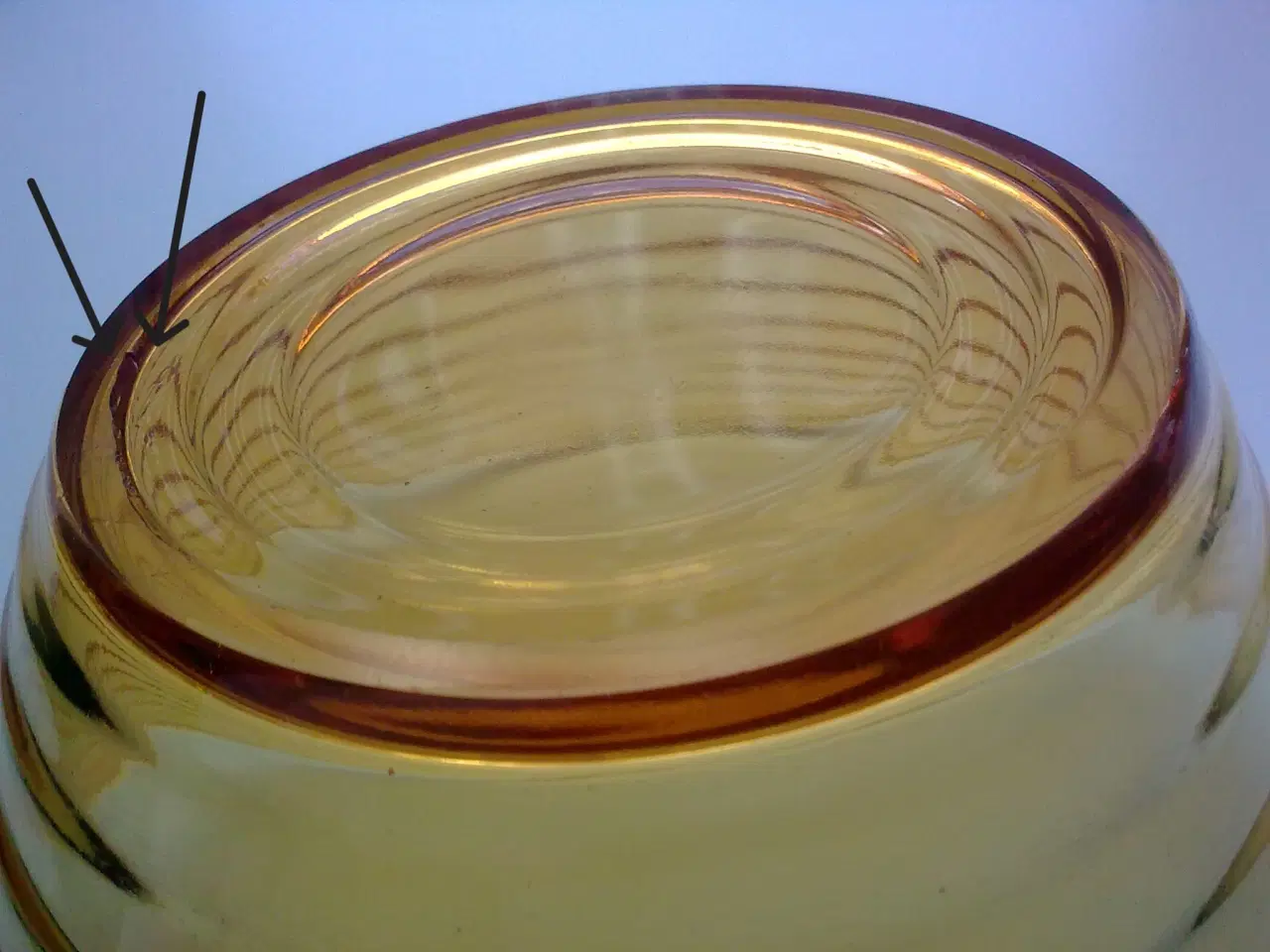 Billede 19 - Broksø DANMARK rød grå glas asiet & skåle