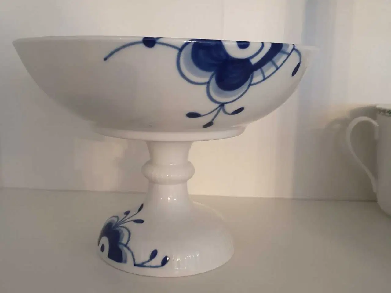 Billede 6 - Blå Mega Riflet opsats/frugtskål.