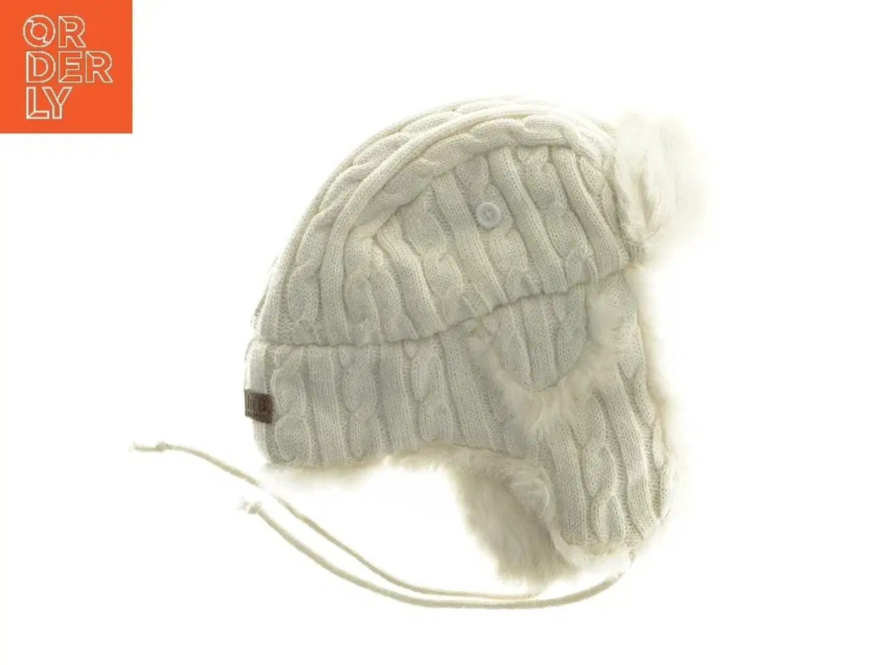 Billede 2 - Strikket pilot hat med pelskant (str. 30x30 cm)