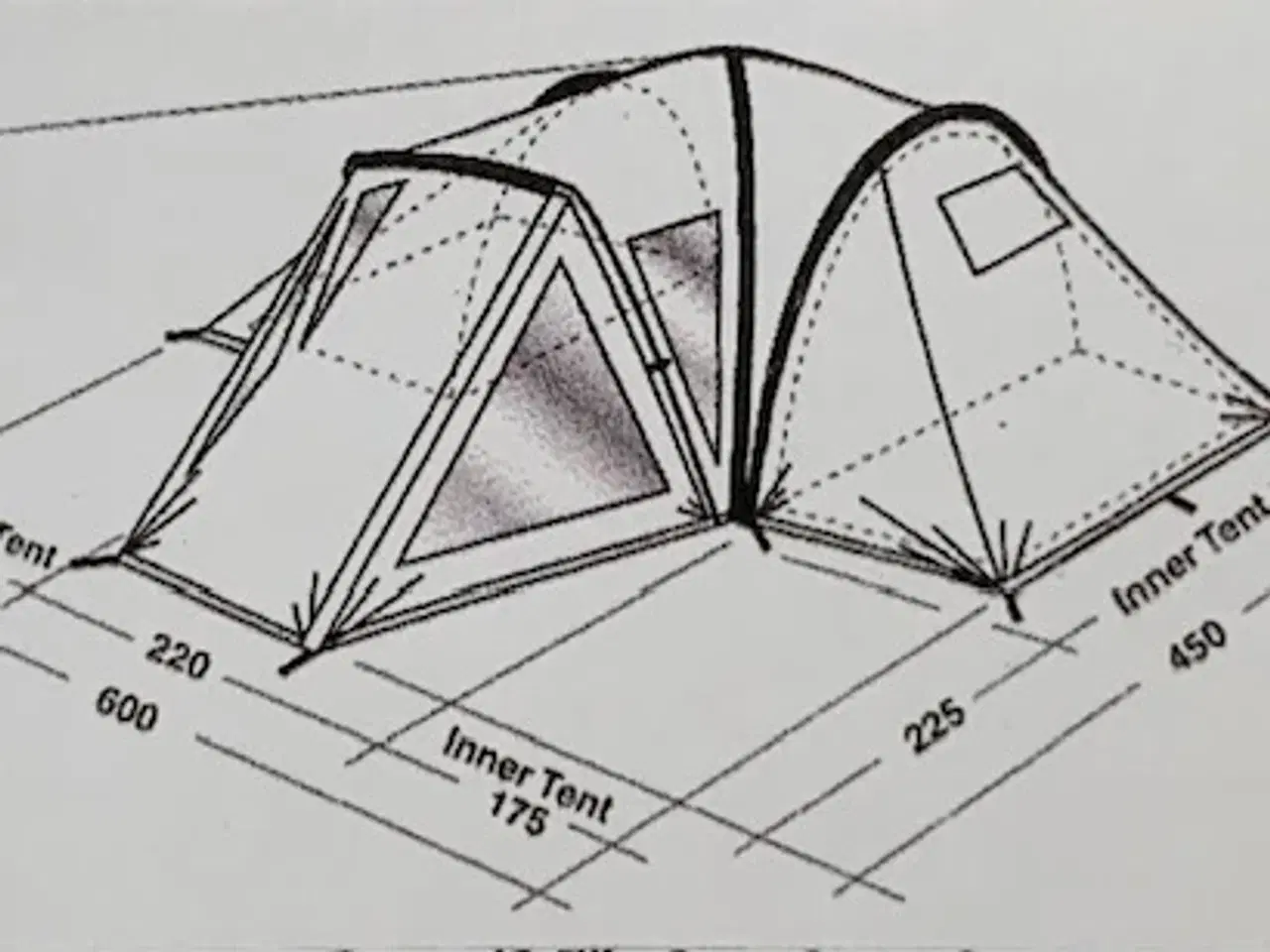 Billede 1 - Family Dome", 6 personers Familietelt til camping,