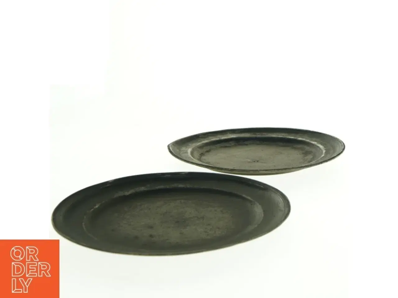 Billede 4 - Antikke Tin tallerkener (str. 24 x 24 cm og 23 x 23 cm)