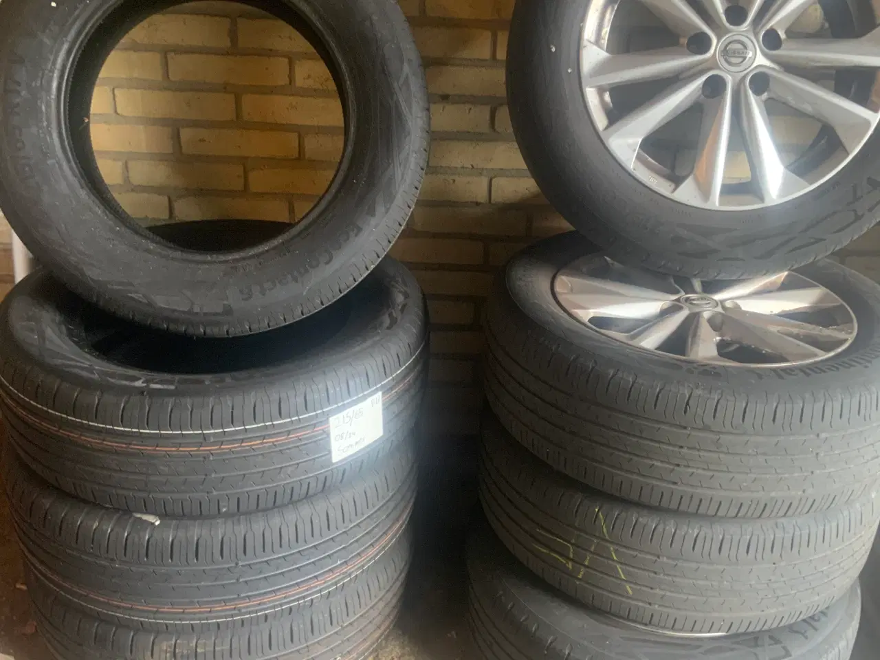 Billede 2 - Org Nissan qashqai fælge med dæk + 4 nye continelt