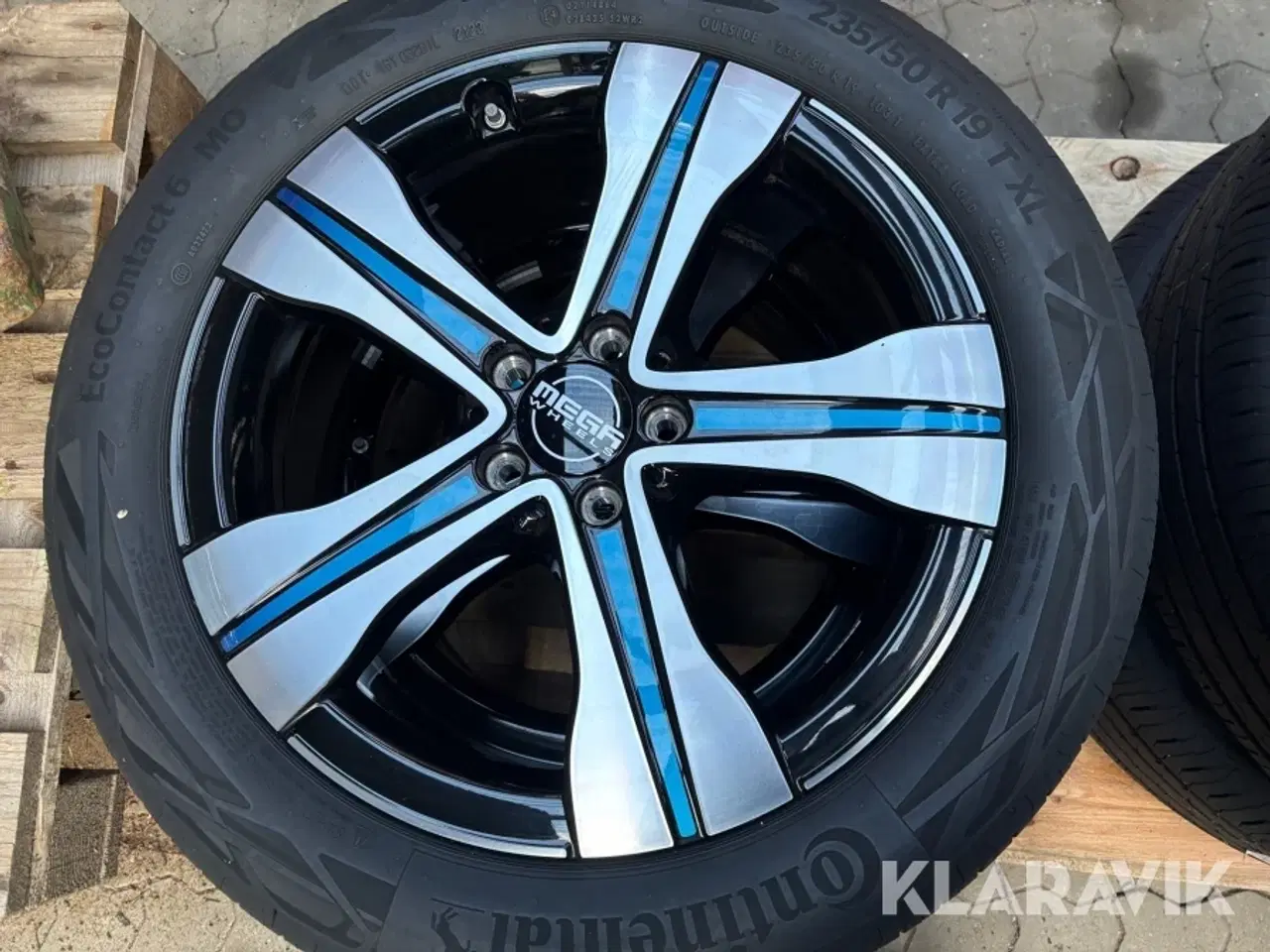 Billede 4 - Alufælge med dæk Mega wheels / Continental EcoContact 6 MO