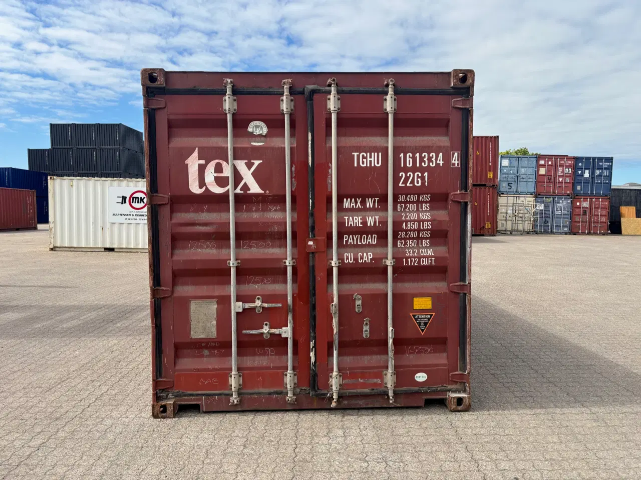 Billede 1 - 20 fods Container- ID: TGHU 161334-4