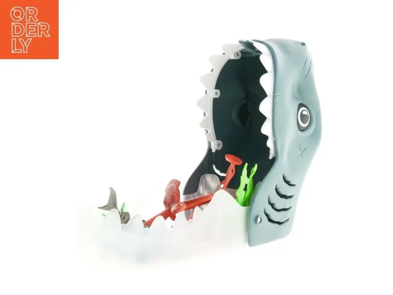 Billede 3 - Hajformet opbevaringsboks med havdyrslegetøj (str. 25 x 18 x 12 cm)