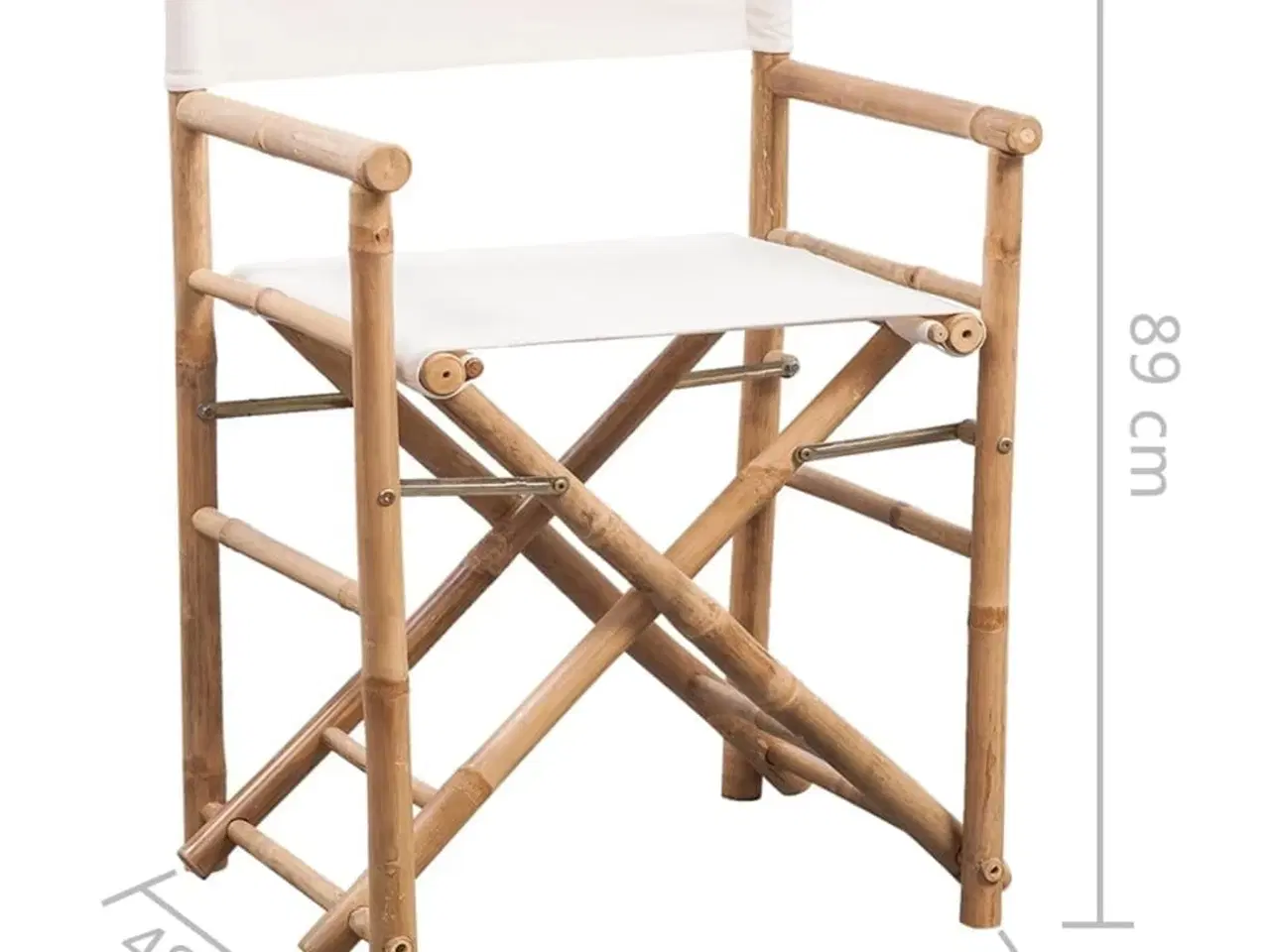 Billede 6 - Foldbare instruktørstole 2 stk. bambus og lærred
