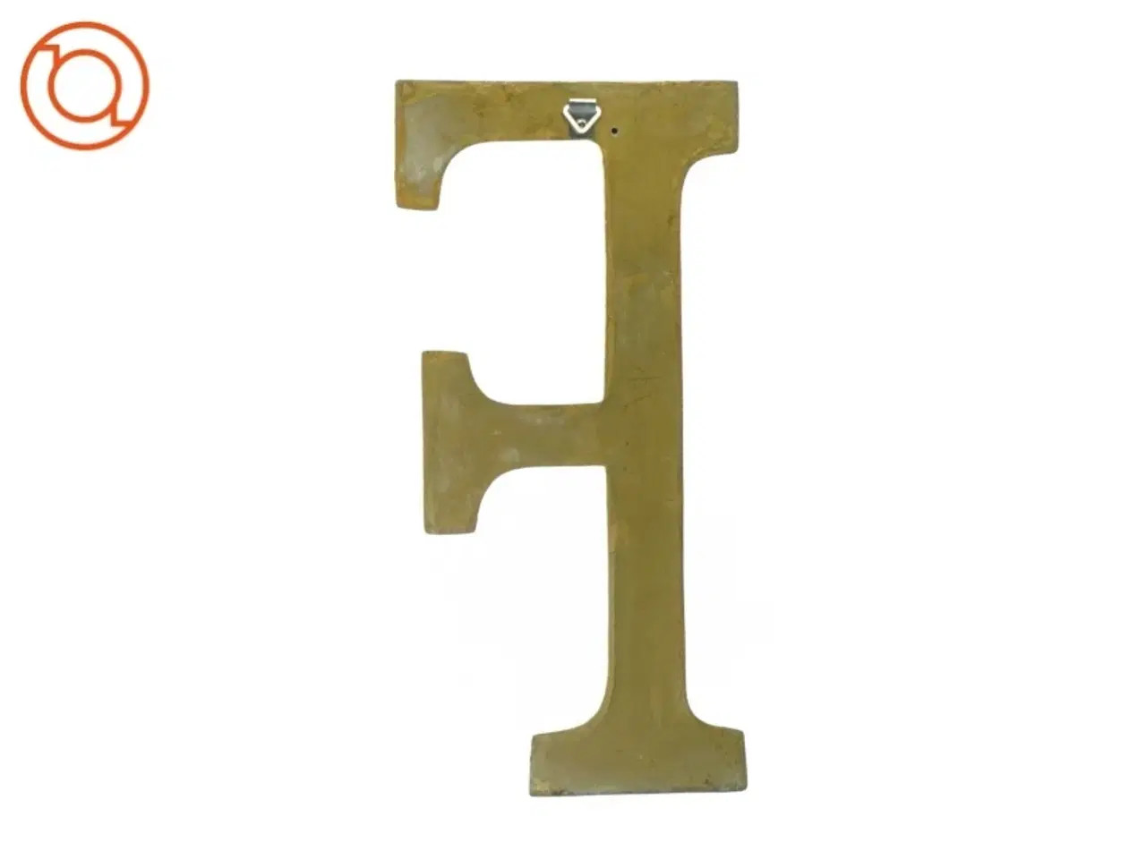 Billede 2 - F guld 3D skilte bogstav med Ophæng til dekoration (str. 30 x 14 x 2 cm)