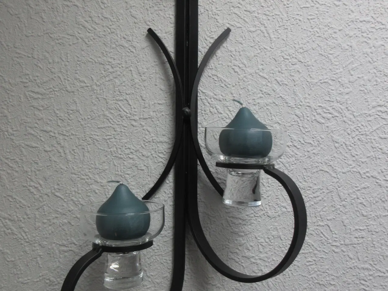 Billede 1 - Retro smedejerns væg lysestage