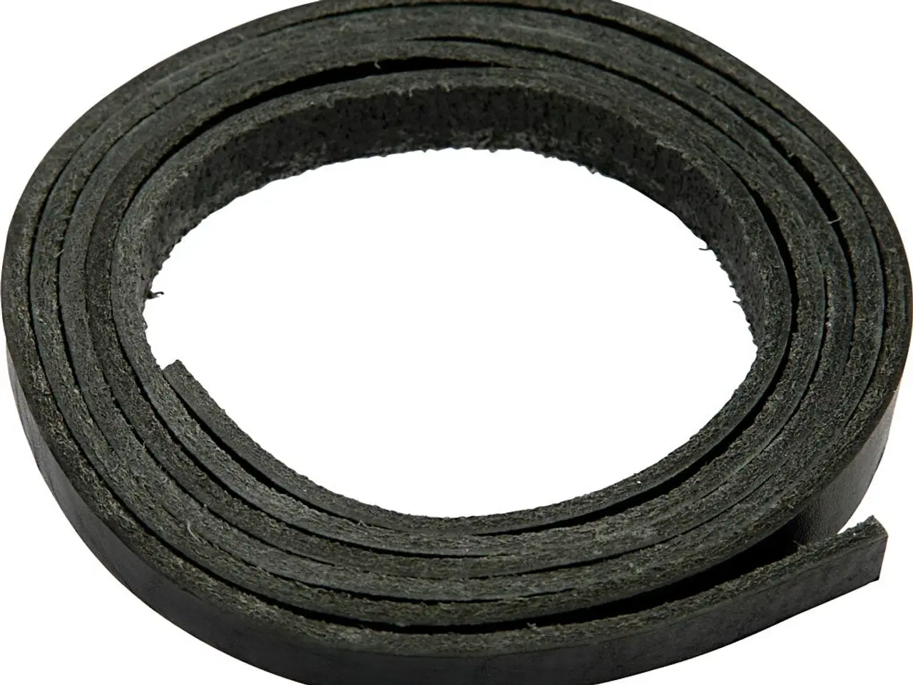 Billede 1 - Kraftigt Sort Læderbånd 10mm x 2m - 1 pakke