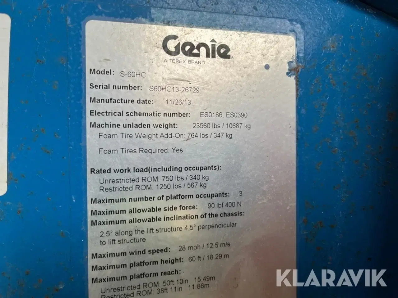 Billede 5 - Bomlift Genie S-60HC