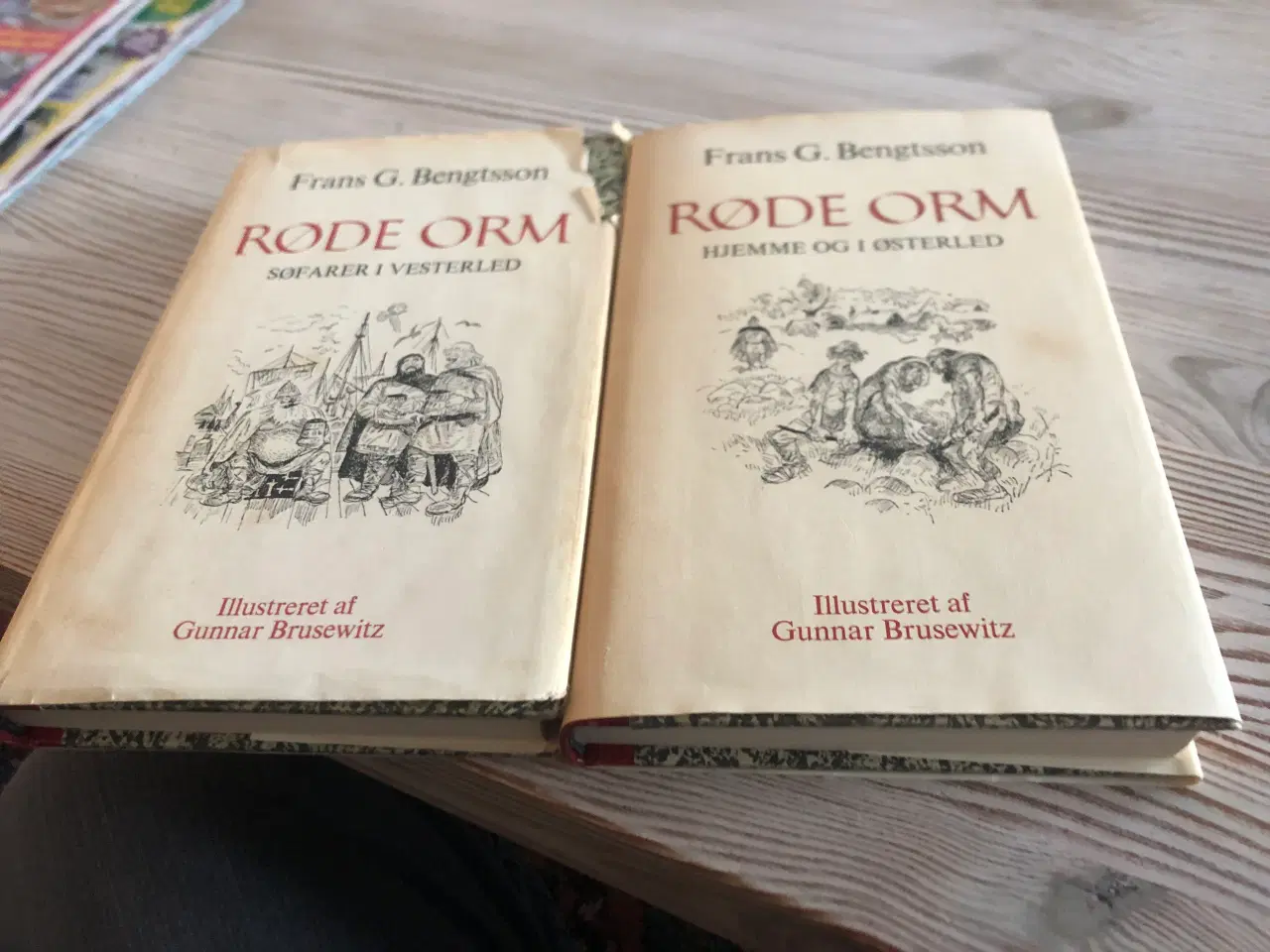 Billede 1 - To gamle bøger røde orm