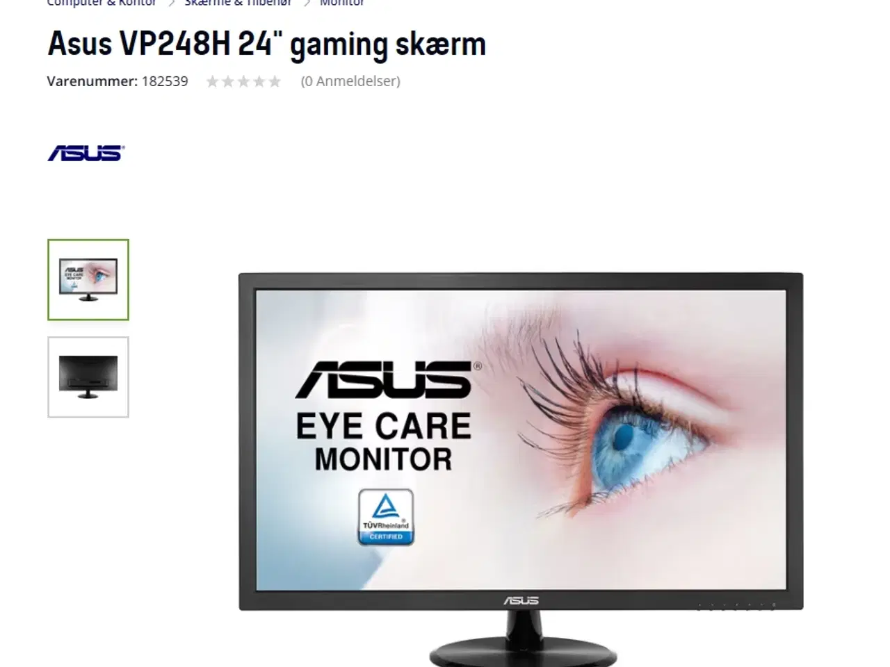 Billede 1 - ASUS 24. Tommer skærm