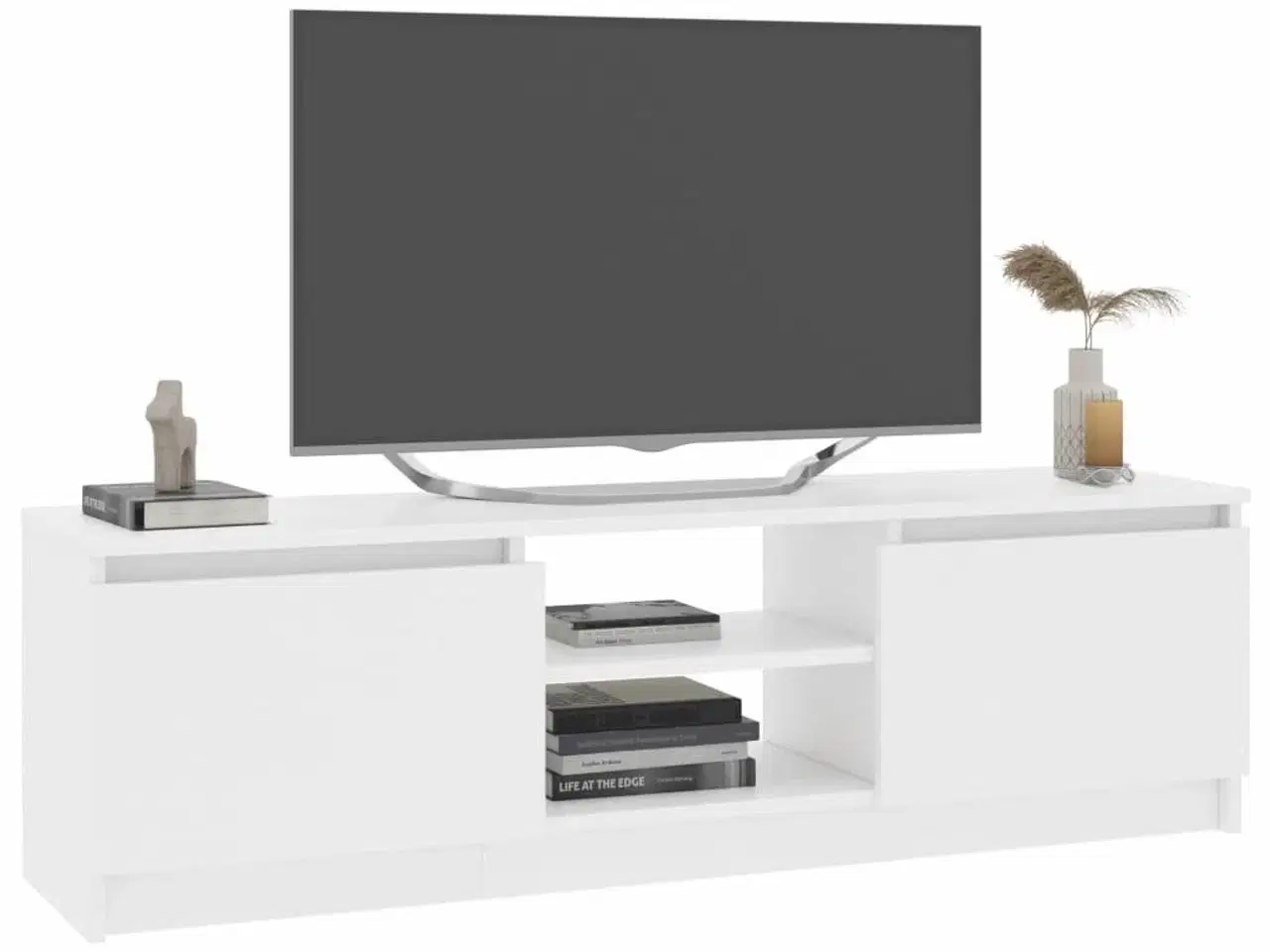 Billede 3 - Tv-bord 120x30x35,5 cm konstrueret træ hvid