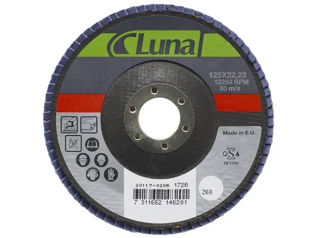 Billede 1 - Lamelskive Luna 125 mm K80