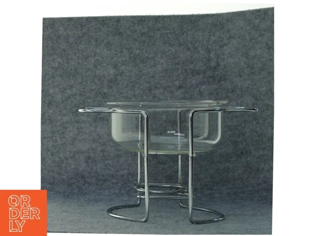 Billede 1 - Glas skål medSauceskål m/ stativ fra Schott (str. 15 x 25 cm)