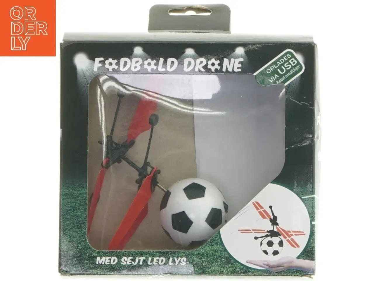 Billede 1 - Fodbolddrone med LED lys fra Vidcom Danmark (str. 12 cm)