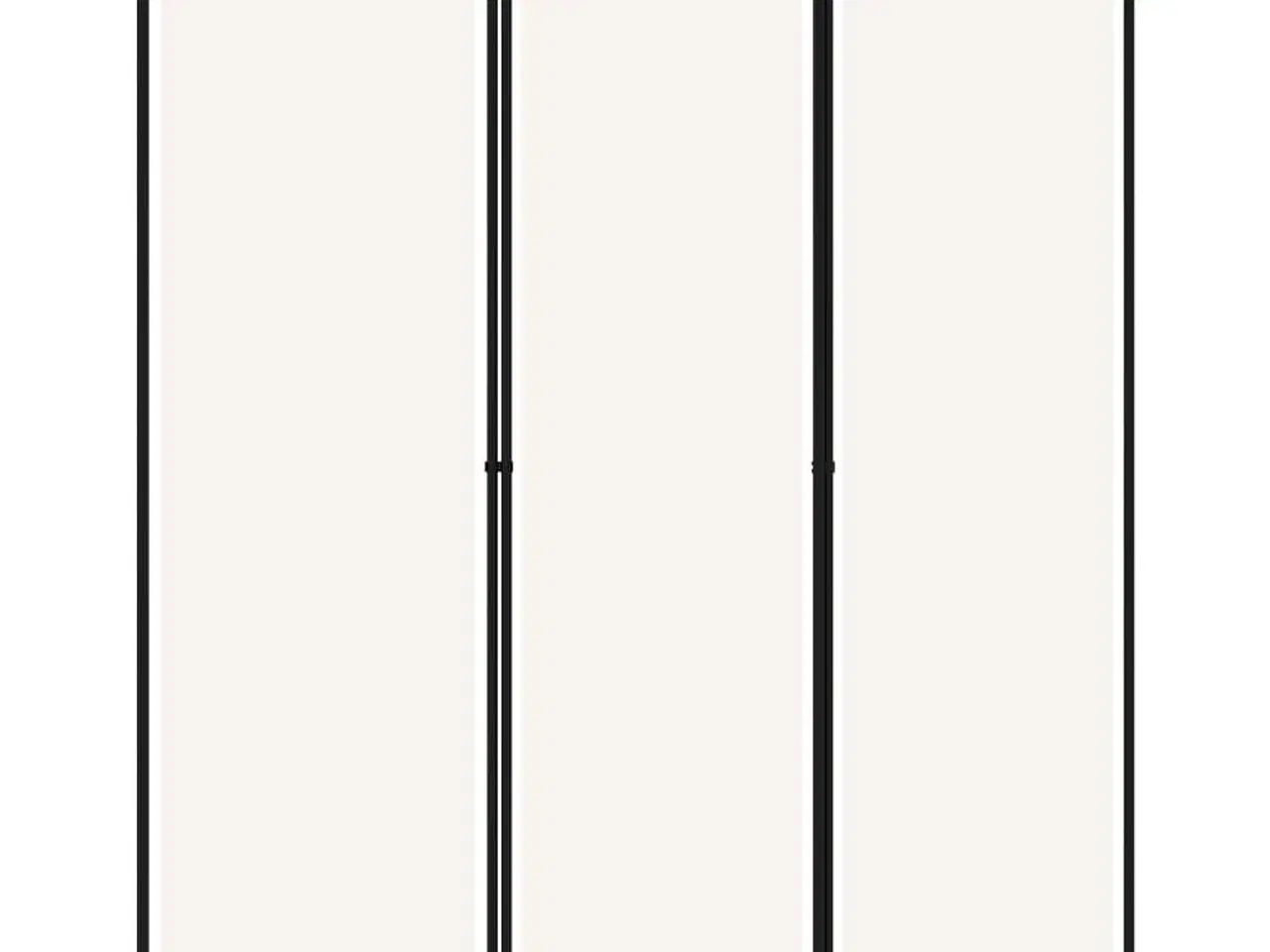 Billede 2 - 3-panels rumdeler 150 x 180 cm hvid