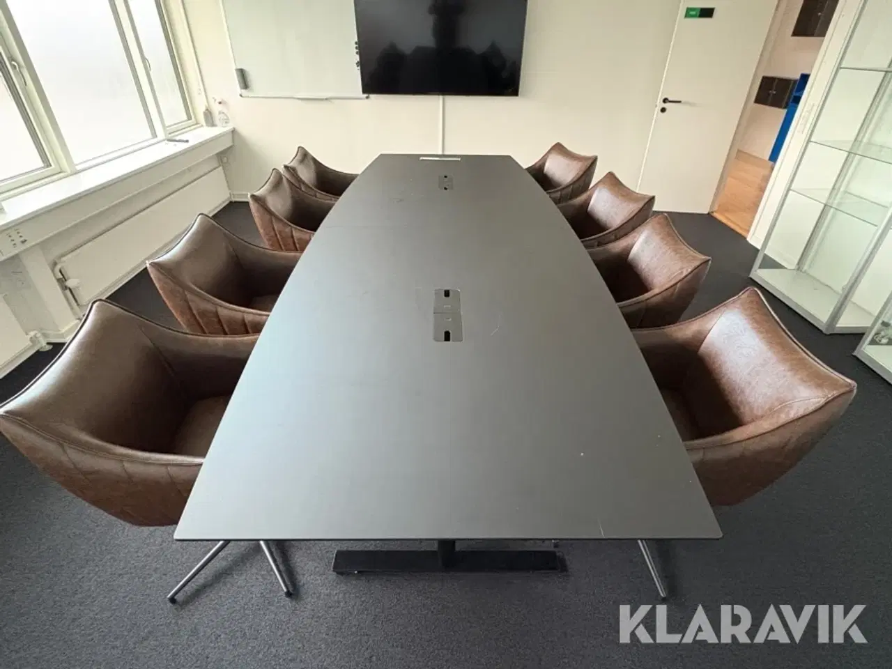 Billede 3 - Konferencebord med 8 stole i læder Dencon