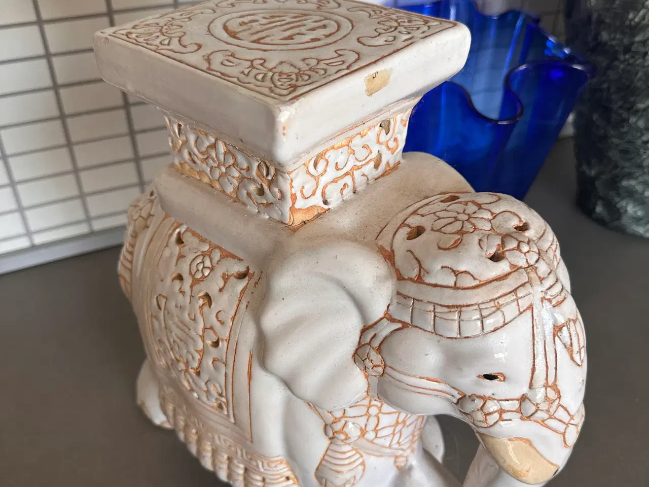 Billede 1 - Keramisk elefant podest / planteholder