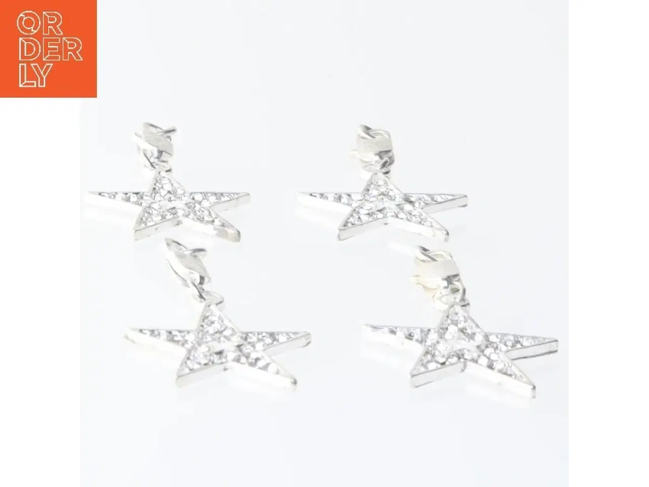 Billede 3 - Sølv stjerne ørestikker (str. 35 mm)